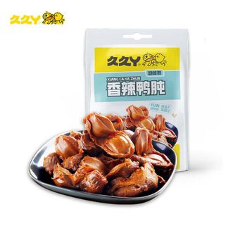 久久丫  卤味熟食鸭胗即食小吃休闲零食 独立小包香辣鸭肫（新潮版）120g*2袋