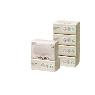 Bc Babycare  云柔巾柔软婴儿纸巾新生儿宝宝保湿柔乳霜面巾抽纸加厚乳霜纸 【小规格装】 4层 108抽 6包  原生木浆 乳霜保湿液