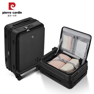 皮尔卡丹/Pierre Cardin  20英寸行李箱可扩展层拉杆箱大容量旅行箱侧开盖密码箱皮箱 【20英寸】【顺丰配送】