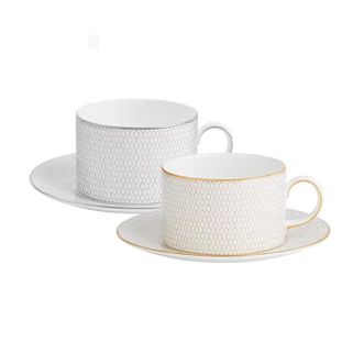 WEDGWOOD  白金&金色几何两杯两碟1063184GP