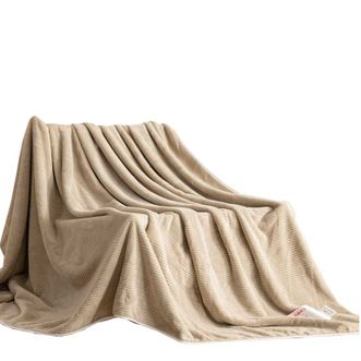 恒源祥  舒适毯（卡其）绒毯180x200cm TLS1053