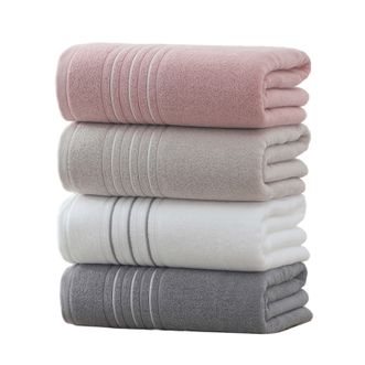 金号  五星级酒店纯棉浴巾 超大号浴巾加厚加大纯棉吸水高级男女家用新款全棉高密度吸水快亲肤柔软 蓝色