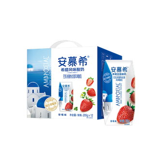 伊利  安慕希草莓味酸奶205g*12盒/箱
