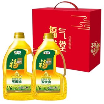 福临门  黄金产地玉米油1.8L*2瓶礼盒 中粮出品