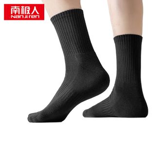 南极人（Nanjiren）  休闲纯黑男士中筒袜 10双装 100056494286