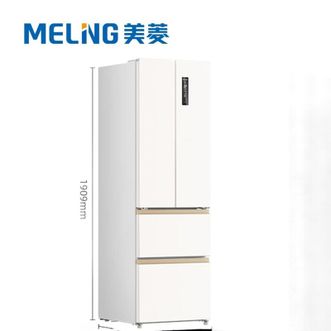 美菱/MELNG  BCD-401WFP9CZX小确杏401升法式多门冰箱小户型家用底部散热60cm宽超薄窄门嵌入风冷无霜