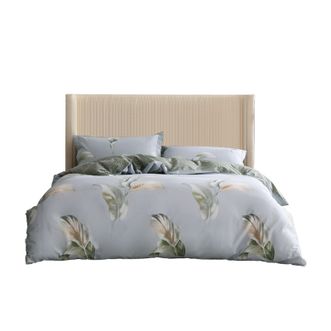 水星家纺  全棉抗菌四件套-清风有信200*230cm印花床品套装AB板设计