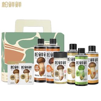 松鲜鲜  四方食事调味品礼盒1080g+990ml 松茸调味料油醋汁味极鲜调味组合