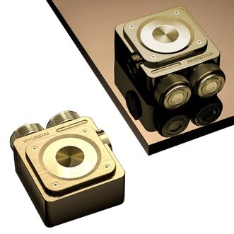 HYUNDAI  电动剃须刀 机甲系列全金属电动剃须刀 男士迷你刮胡刀 充电便携剃须刀 男士生日礼物 YS660 圣甲金