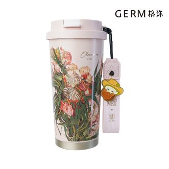  格沵/germ  x THE MET 致敬梵高系列闪耀咖啡杯（夹竹桃）500ml  吸管保温杯 随行咖啡 杯子 办公水杯
