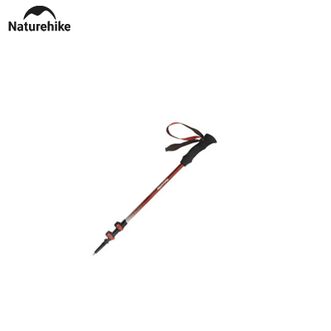 挪客（NatureHike）轻风三节碳纤维登山杖户外徒步外锁伸缩超轻登山杖（藏青蓝135cm）（烈焰红135cm）