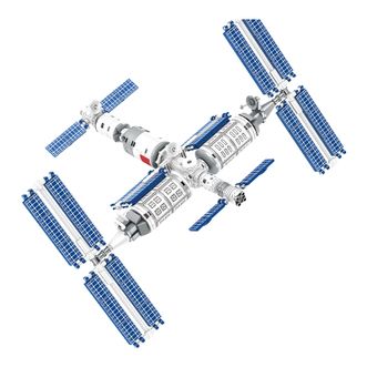 森宝积木 中国航天核心舱—迷你空间站 203018 拼装积木玩具模型 儿童小颗粒益智力组装摆件 生日礼物