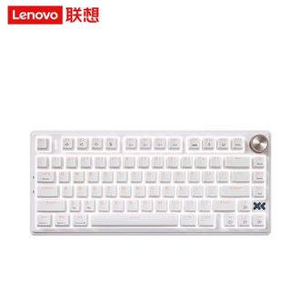 联想（Lenovo）  小新K5 客制化机械键盘 白巧布朗尼 单光青轴 单模 环诺青轴 全键热插拔 Gasket 软弹结构 多媒体旋钮