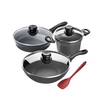 双立人（ZWILLING）  全套锅具Motion L不粘煮意（不适用电磁炉，30cm不粘炒锅+26cm不粘煎锅+20cm深汤锅+小号硅胶铲）