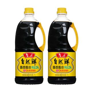 鲁花  自然鲜酱香酱油1LX2 特级生抽 零添加防腐剂