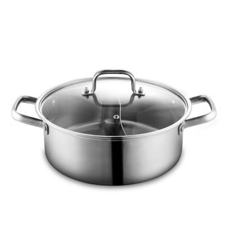 拜格（Bayco）  304不锈钢鸳鸯锅火锅汤锅锅具通用30CM BG1309