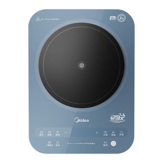 美的/Midea  电磁炉2200W大火力 3D悬浮大火铂钻玻璃面板45毫米纤薄机身小巧易收纳 MC-22RB09