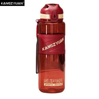 康知缘/KANGZYUAN  幻影护卫舰运动水杯1000mL 男女士大容量水杯户外运动便携塑料杯一键弹盖杯子 红色