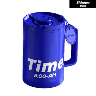世大家  Time桌面杯 陶瓷内胆保温杯 桌面带吸管保温杯 新款咖啡杯 560ml