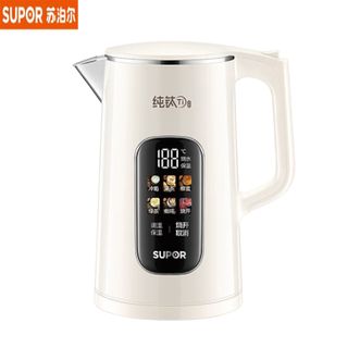 苏泊尔（SUPOR）  电热水壶SW-17J86T 烧水壶 1.7L大容量 自动断电 家用多功能 纯钛0涂层 彩屏触控恒温保温水壶