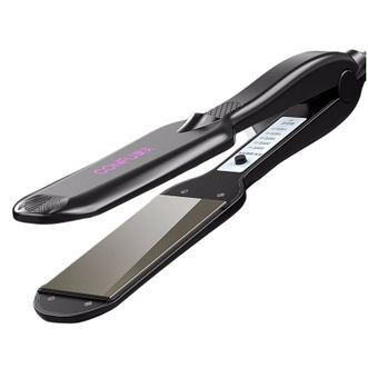 康夫  卷发棒 夹板直发器 直发卷发两用专业直发夹 发廊理发店专用五档控温直板夹 时尚黑KF-505