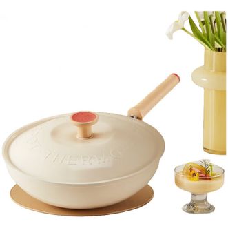 苏泊尔  30cm不粘炒锅轻量火红点平底炒锅磁炉通用