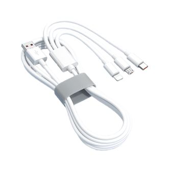 塔菲克  1.5米三合一数据线66W超级快充一拖三充电线三种接口2条装