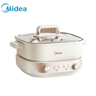 美的/Midea  火锅专用锅 电火锅鸳鸯锅电煮锅5.5L容量 分体多功能锅火锅锅多用途锅