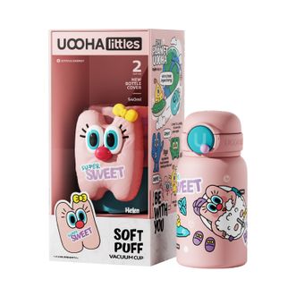 UOOHA Littles  小不点泡芙保温杯 高颜值大容量水杯 美妆博主海伦 粉UBW05-A