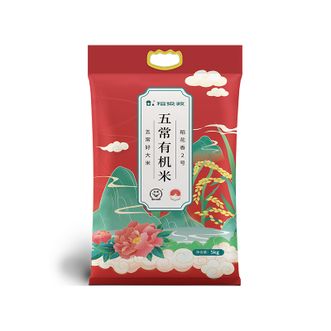 稻梁菽五常有机稻花香大米红色款5kg
