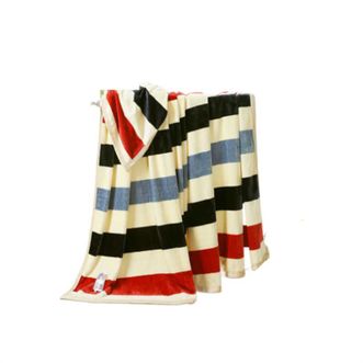 彩羊（Fazeya）法兰绒毯午睡毯冬季毛毯色彩条纹毯180x200cm