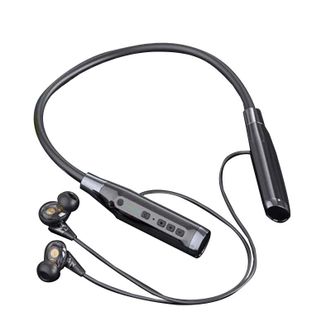 OKSJ  挂脖式蓝牙耳机  运动跑步颈挂式入耳式磁吸ENC通话降噪耳机  A13  黑色