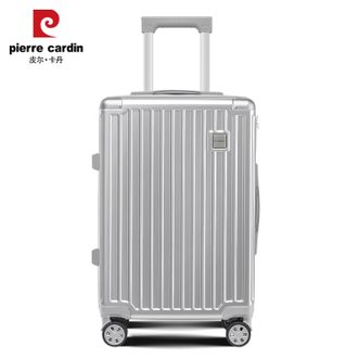 皮尔卡丹/Pierre Cardin  20寸行李箱大容量拉杆箱可登机旅行箱 银色/黑色/灰色/白色可选