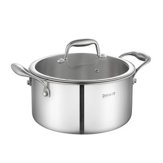 Debo  德铂科曼316钢汤锅一体成型锅底20cm DB-63 全钢锅身 光滑易清洗
