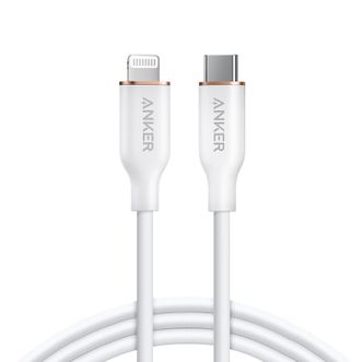 安克  苹果充电线  手机快充数据线  type-c转lightning  0.9m  白色