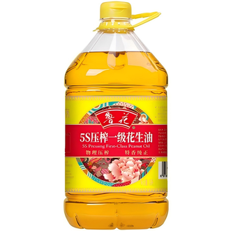 鲁花  香味家族5S压榨一级花生油5L物理压榨食用油特香桶装 5L