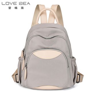 爱情海Lovesea牛津布双肩包女商务小背包旅行书包大容量休闲百搭时尚轻便简约AQH4130