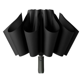 美度MAYDU   新款反向伞三折商务伞加大双人雨伞安全防回弹自动伞加固抗风伞【夜幕黑】