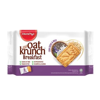 马奇新新/Munchy's  奇亚籽牛奶味燕麦饼干192g*1袋早餐零食