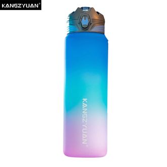 康知缘/KANGZYUAN  未来战士彩虹运动水杯 700ML容量高颜值便携刻度饮水杯 普罗旺斯紫