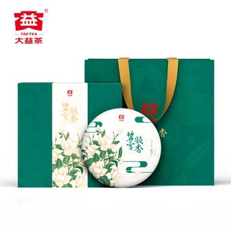 大益  碧雪凝香茉莉普洱茶生饼357g 自饮送礼可长期保存 礼盒装