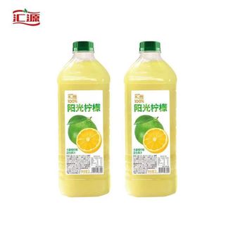 汇源100%阳光柠檬混合果汁大桶装2L*2