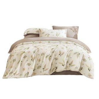 京东京造  220g牛奶绒四件套  A类秋冬加厚高克重法兰绒保暖双人床单枕套被套  墨染秋枫