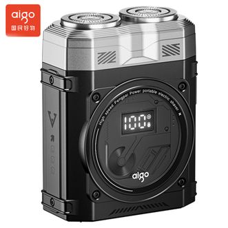 aigo  剃须刀电动刮胡刀男士刮胡子全身水洗迷你便携剃胡须子刀送男友老公干湿两用