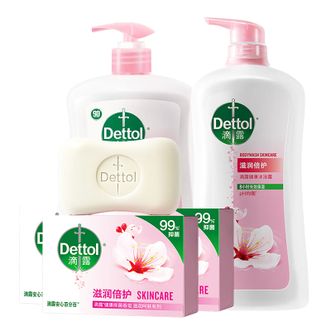 滴露/Dettol  滋润倍护洗护系列 沐浴露950g+香皂105g*3+洗手液500g