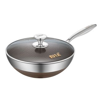 德铂（Debo）  拉齐奥有钛炒锅 炒菜锅明火电磁炉通用 DEP-DS432 28cm