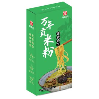 万年贡米粉江西米粉南昌拌粉特产早餐速食米线酱香鸡丁拌粉*4盒