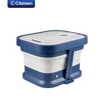 西莱森/Cilaisen  折叠泡脚桶 脚动按摩足浴盆家用泡脚盆电动足疗加热洗脚盆折叠收纳