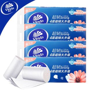 维达  超韧无芯卷纸4层78克*4提共40卷 卫生纸纸巾厕纸卷纸 温和亲肤超韧大升级