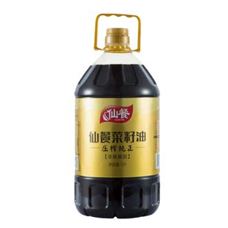 仙餐 压榨纯正菜籽油5L 非转基因食用油农家自榨菜油 约9.2斤